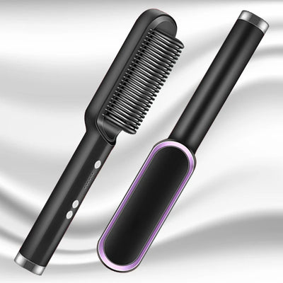 Electric Hair Straightening & Curling brush 2in1 Professional Hair Styler