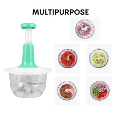 Manual Hand Push Mini Food Chopper Meat,Vegetable Chopper 1.5L & 2L (random Color)