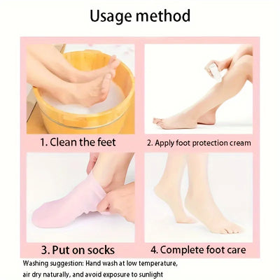 Silicone gel socks,Elastic Moisturizing Foot Socks, for Dry Cracked Feet